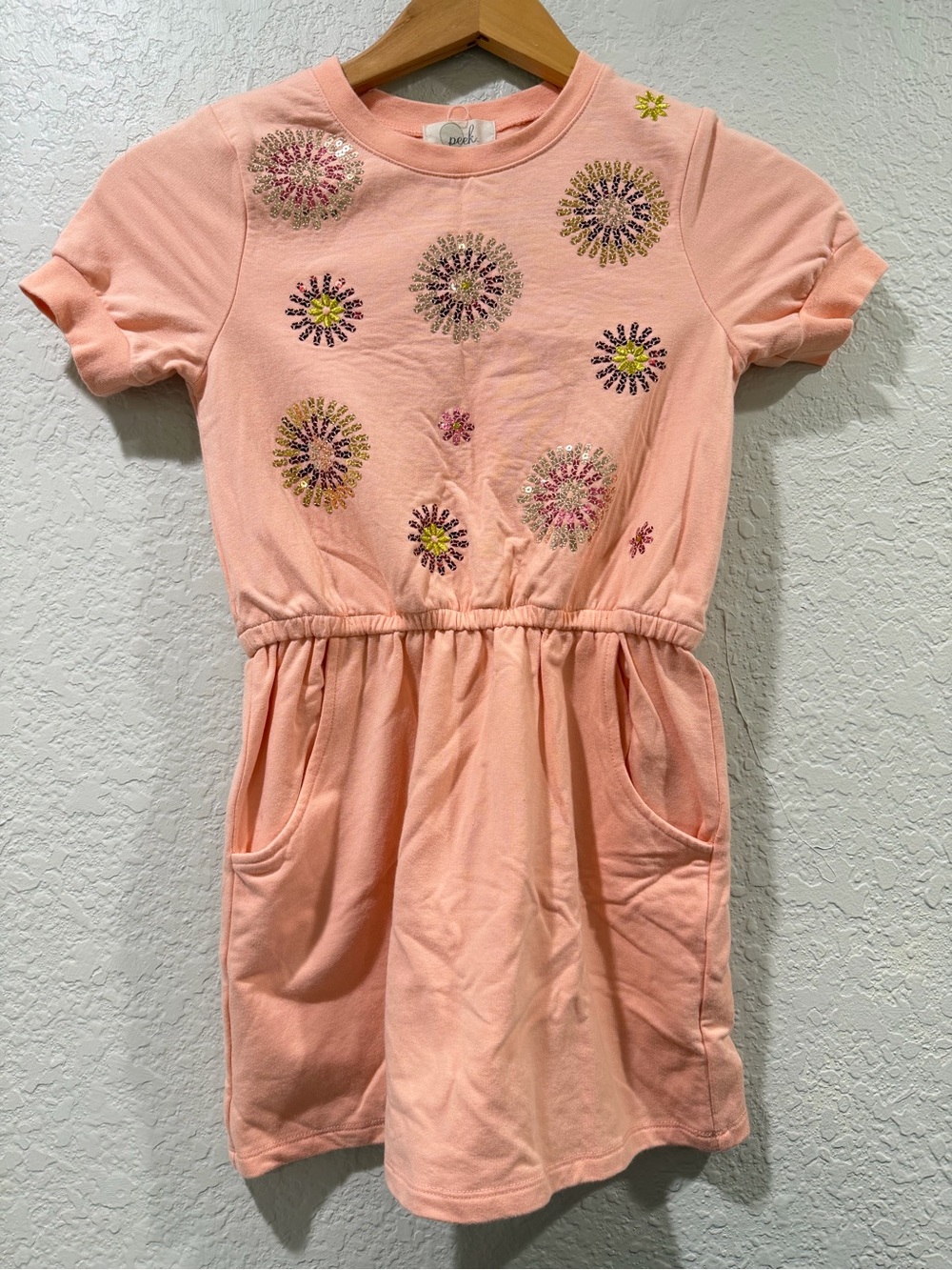 Peek Kids Girls sequined Dress Size 6-7